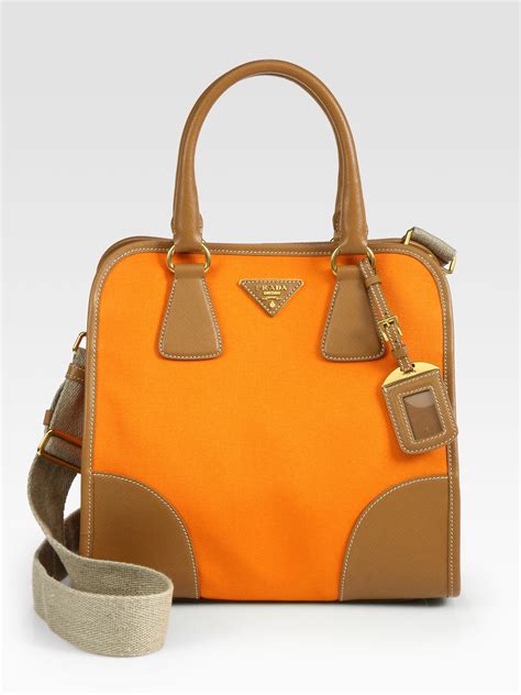 prada orange gold saffiano leather canvas small shoulder bag|prada saffiano lux tote small.